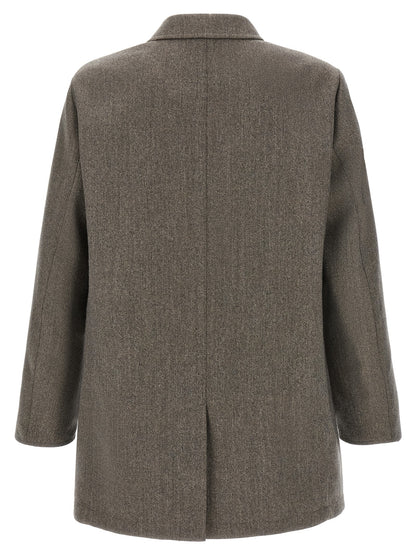 Pal Zileri Brown Wool Coat