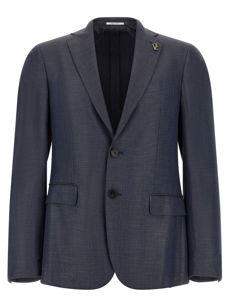 Pal Zileri Blue Viscose Blazer