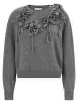 Alberta Ferretti Gray Virgin Wool Cardigan