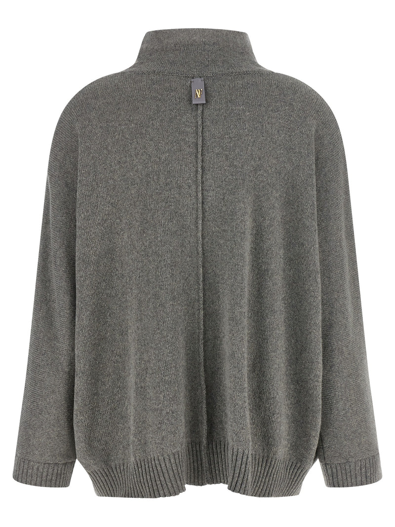 Alberta Ferretti Gray Cashmere Cardigan