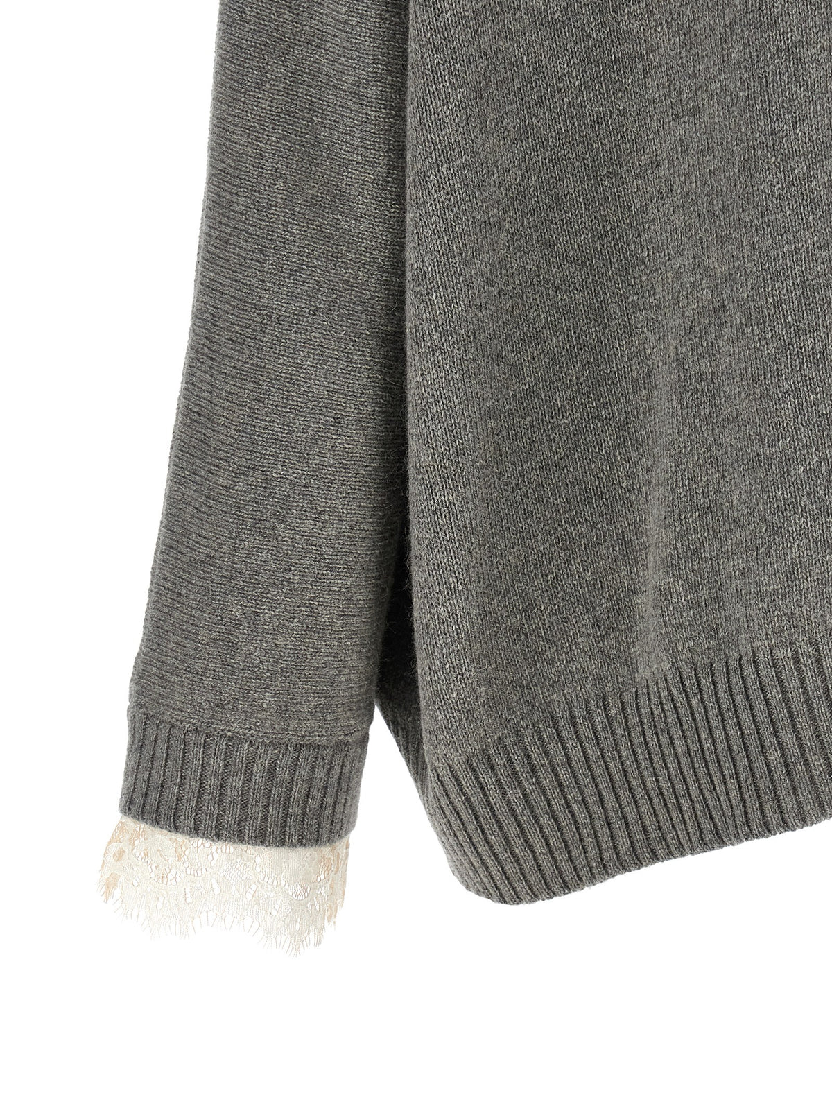 Cardigan en Cachemire Gris Alberta Ferretti
