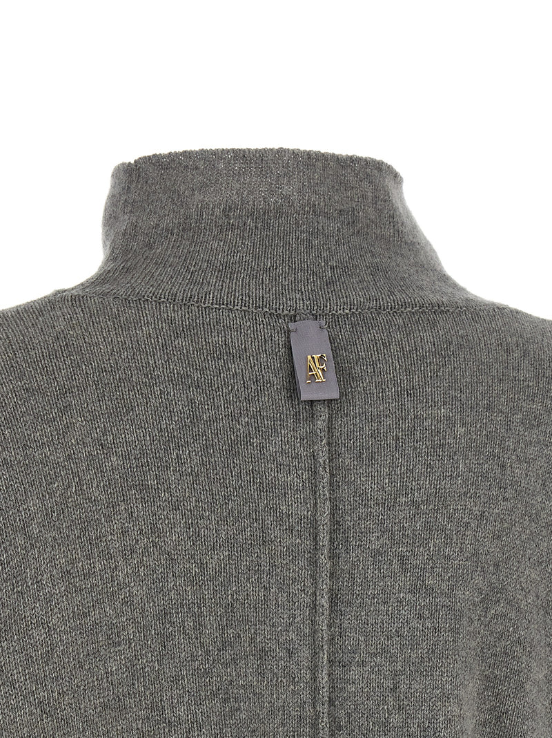 Alberta Ferretti Gray Cashmere Cardigan