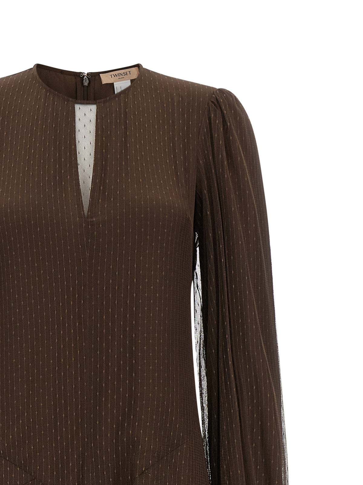 Robe longue marron en polyester Twinset