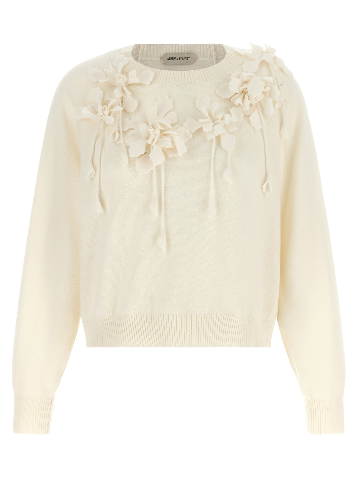 Gilet en laine vierge blanc Alberta Ferretti
