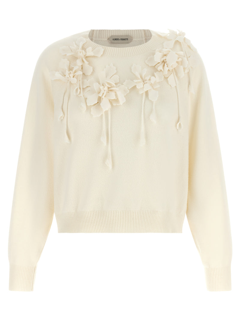 Gilet en laine vierge blanc Alberta Ferretti