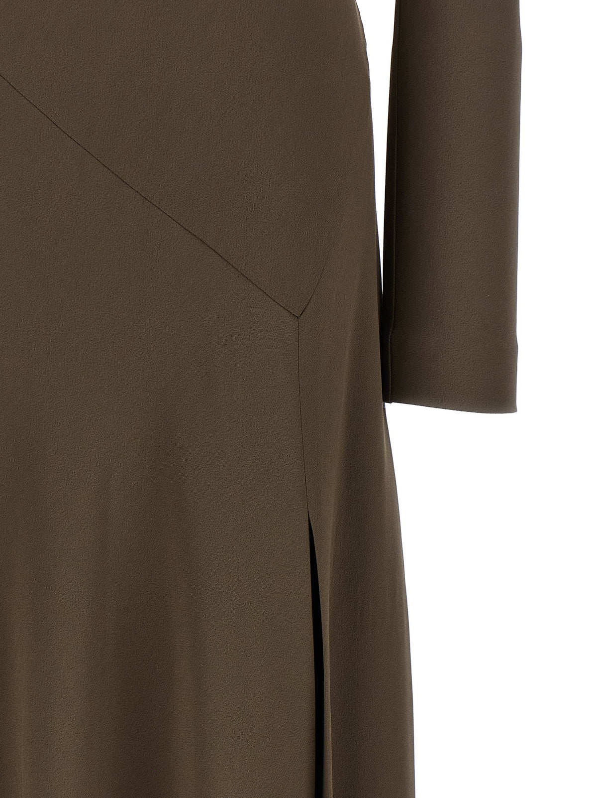 Robe longue en viscose marron Alberta Ferretti