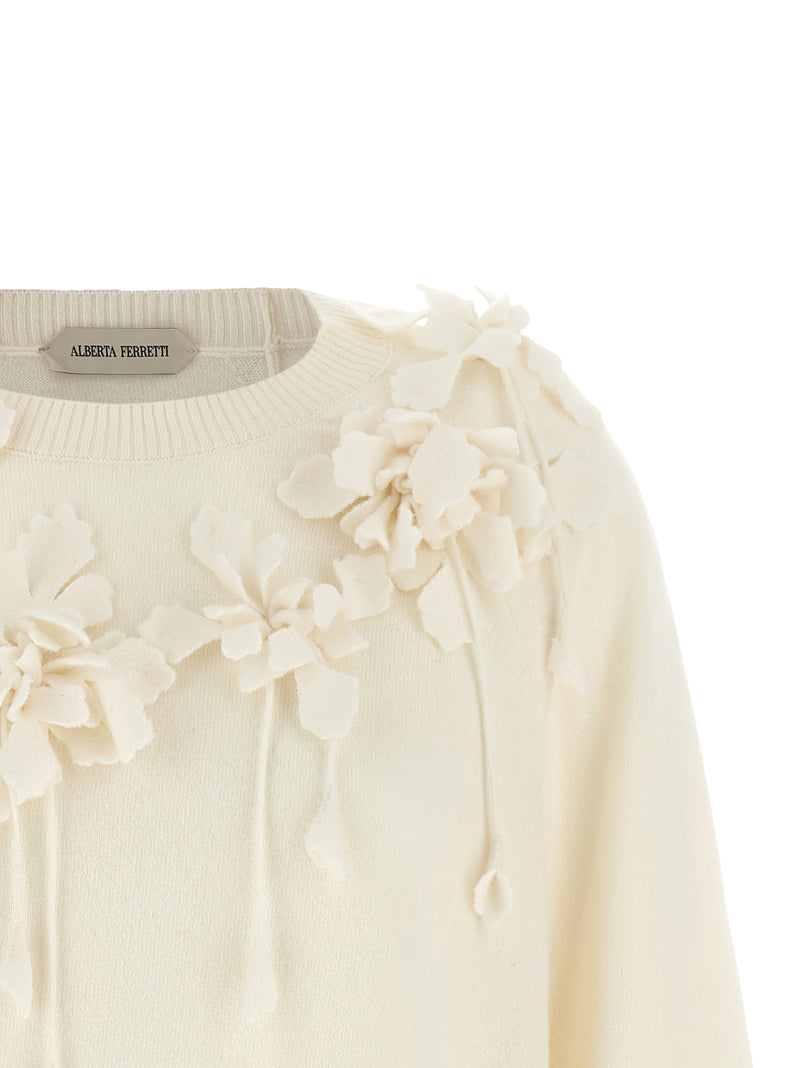 Gilet en laine vierge blanc Alberta Ferretti