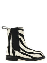 Moschino Bottines bicolores en cuir de veau