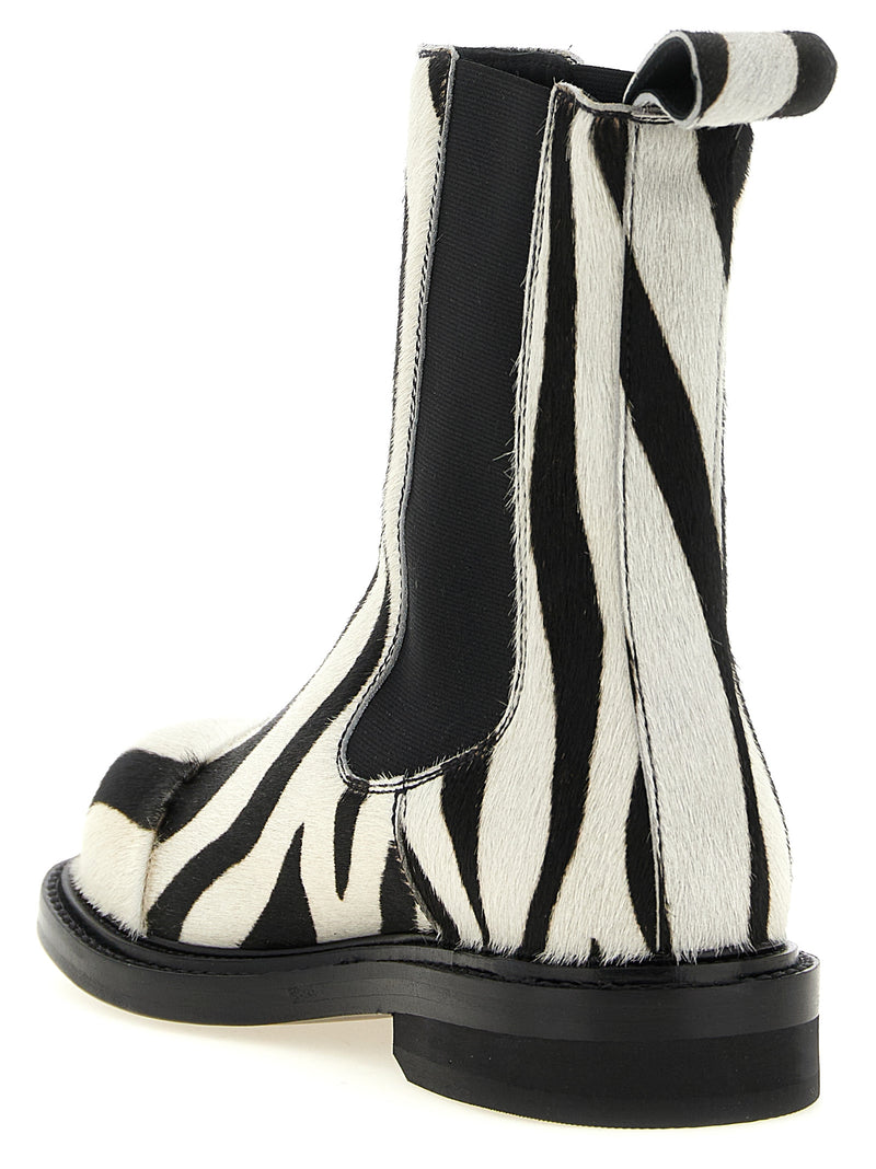 Moschino Bottines bicolores en cuir de veau