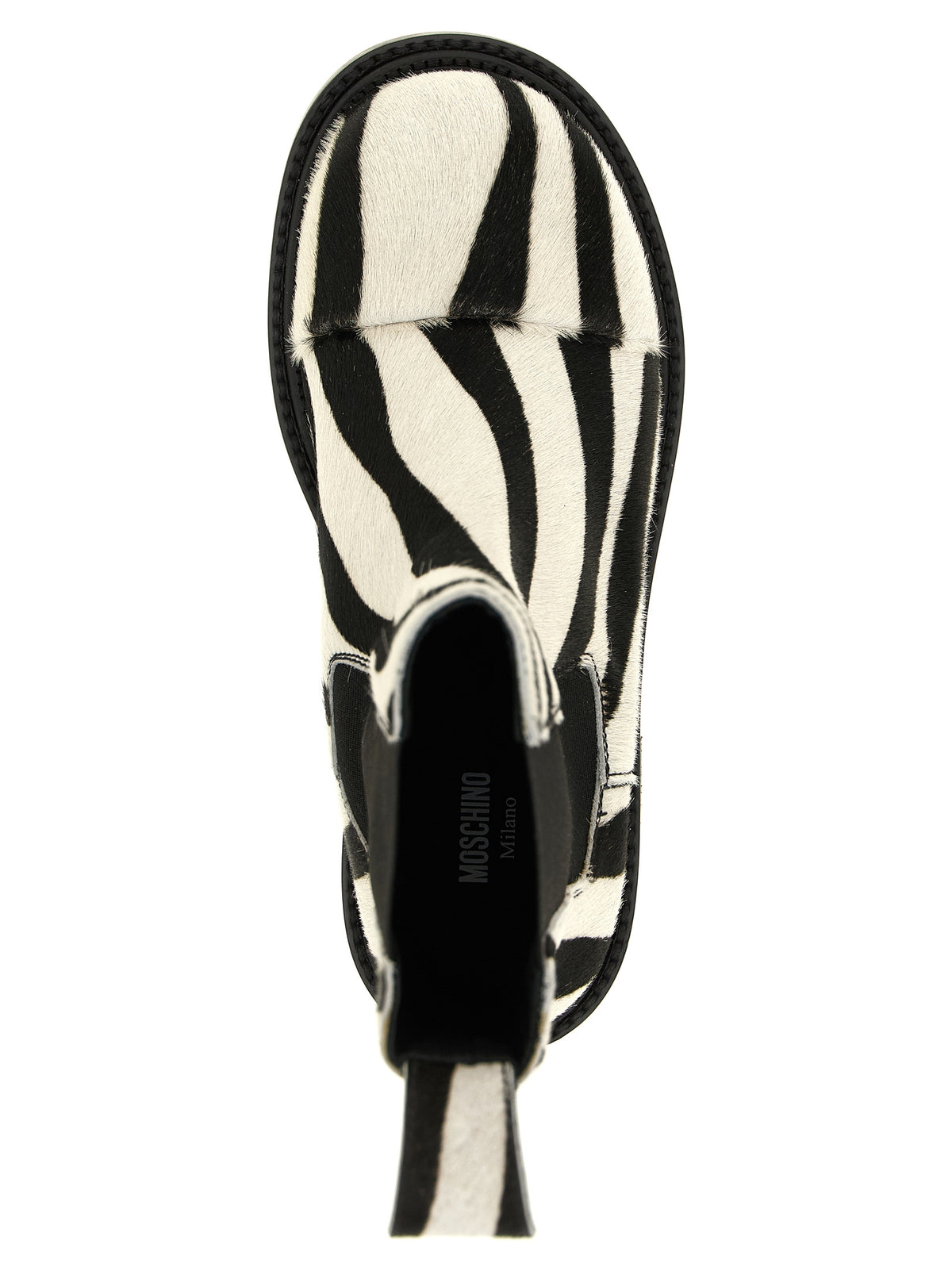 Moschino Bottines bicolores en cuir de veau