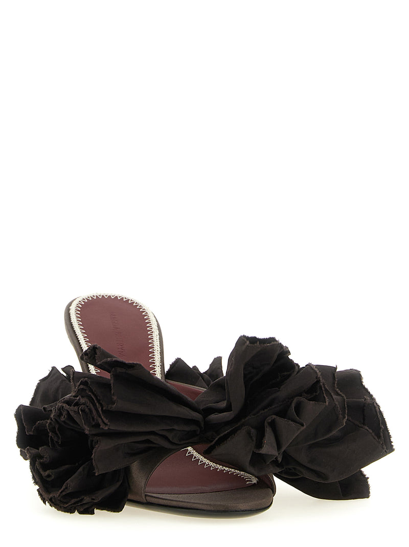 Sandales à talon aiguille Magda Butrym en viscose marron