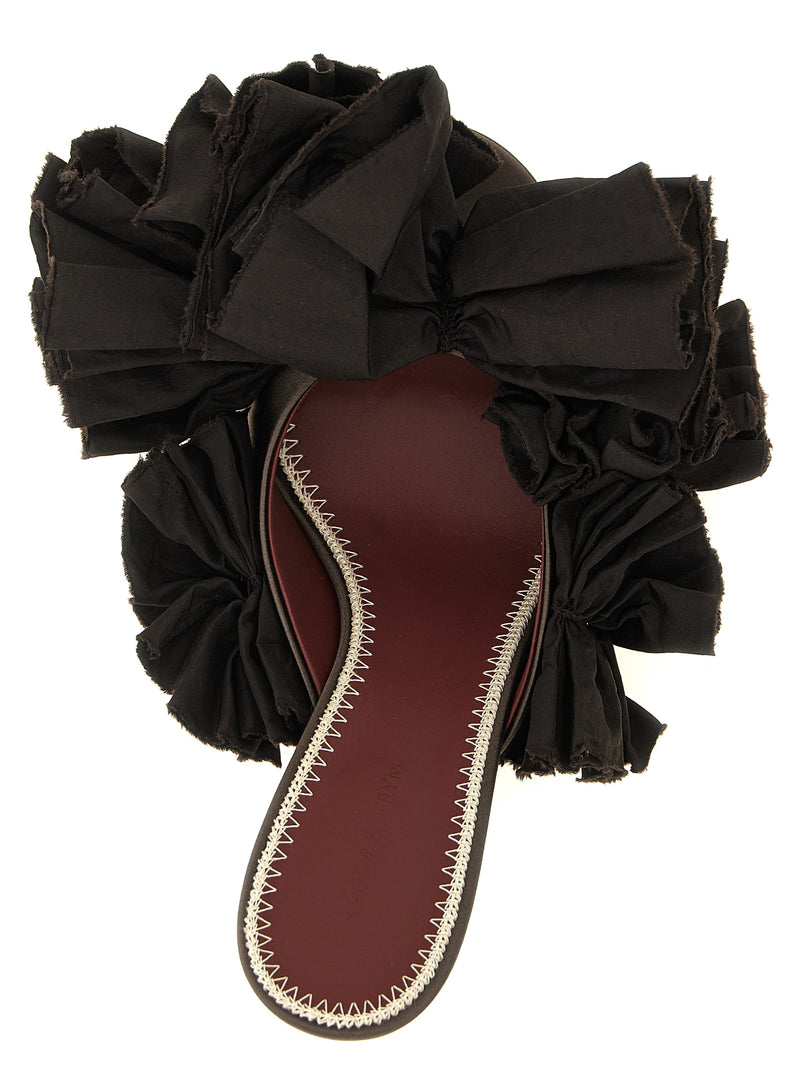 Sandales à talon aiguille Magda Butrym en viscose marron