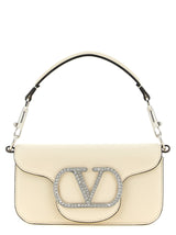Sac bandoulière Valentino Garavani en cuir de veau blanc