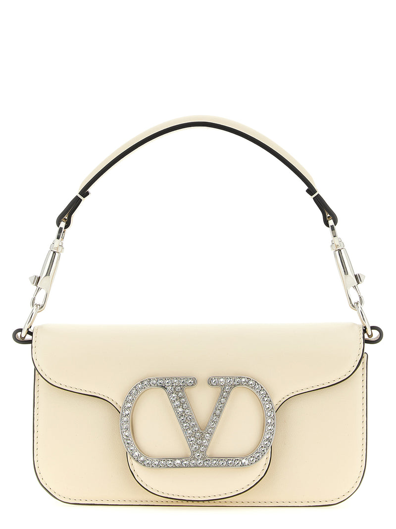 Sac bandoulière Valentino Garavani en cuir de veau blanc