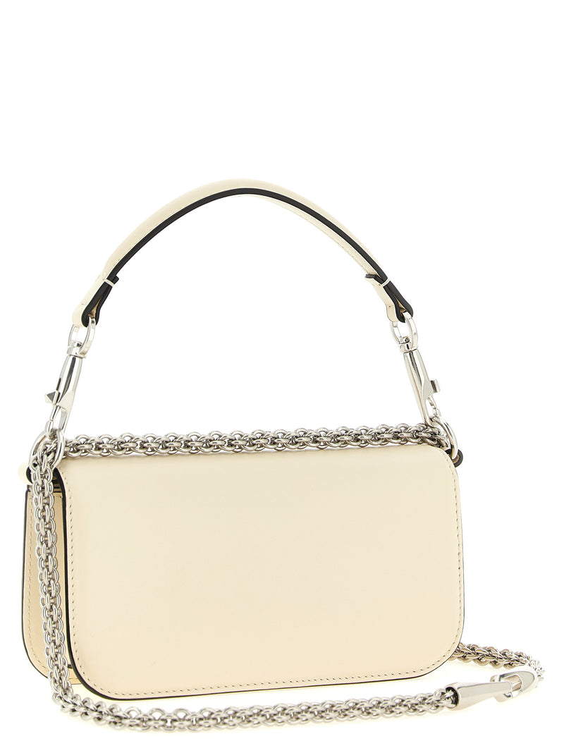 Sac bandoulière Valentino Garavani en cuir de veau blanc