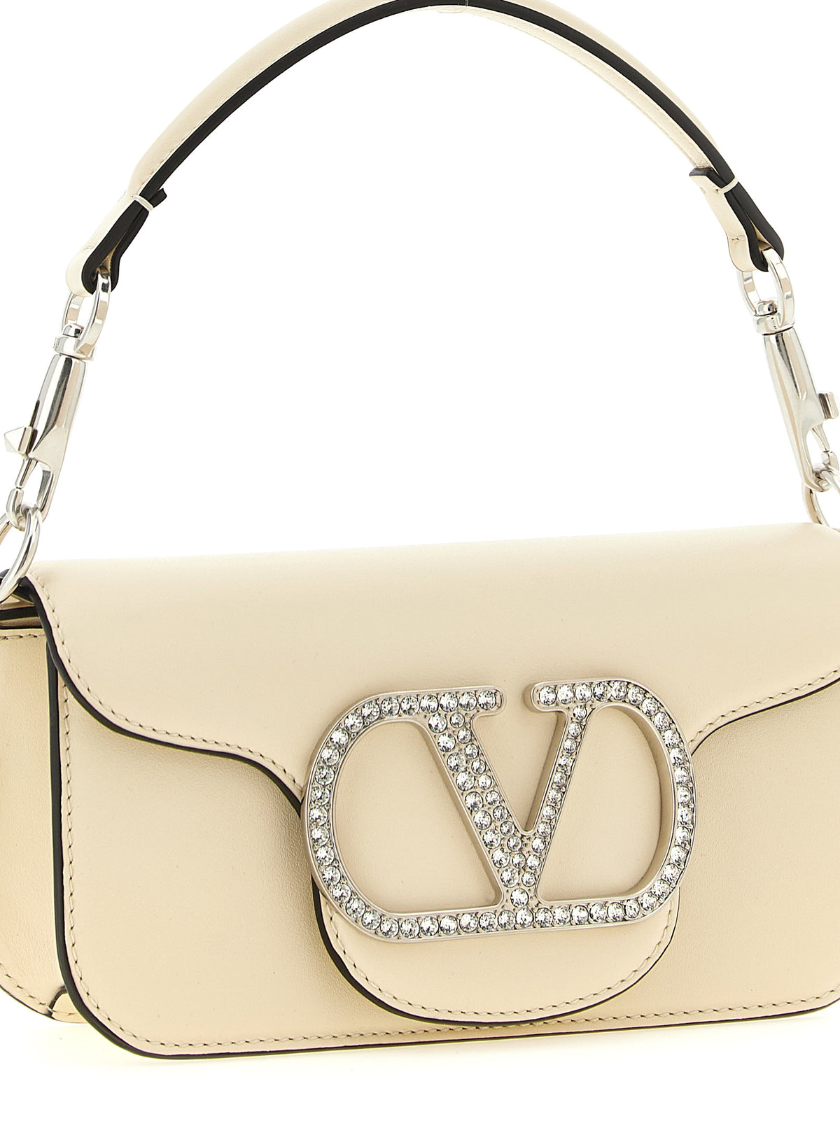 Sac bandoulière Valentino Garavani en cuir de veau blanc