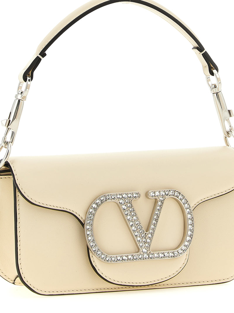 Sac bandoulière Valentino Garavani en cuir de veau blanc