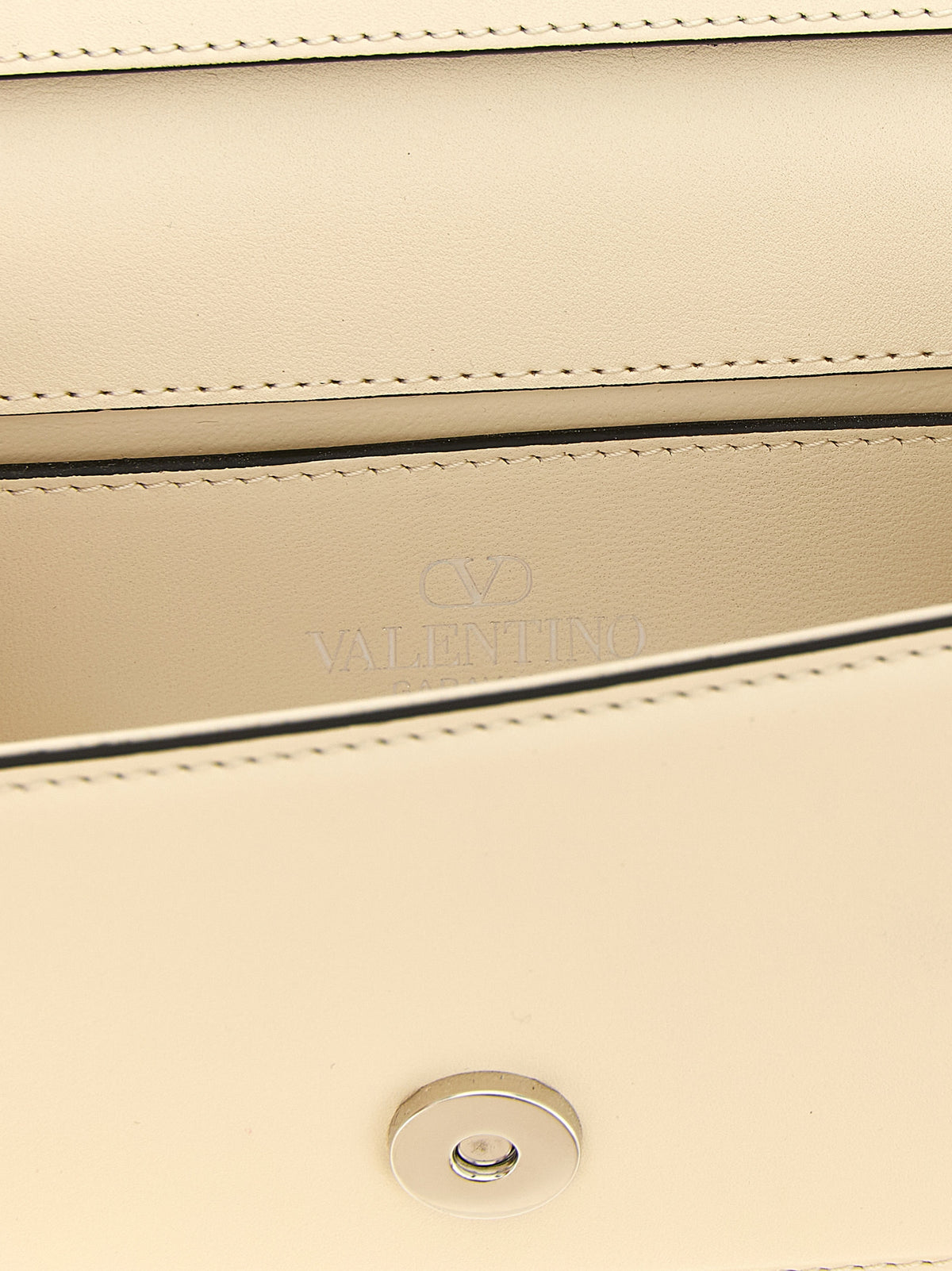 Sac bandoulière Valentino Garavani en cuir de veau blanc