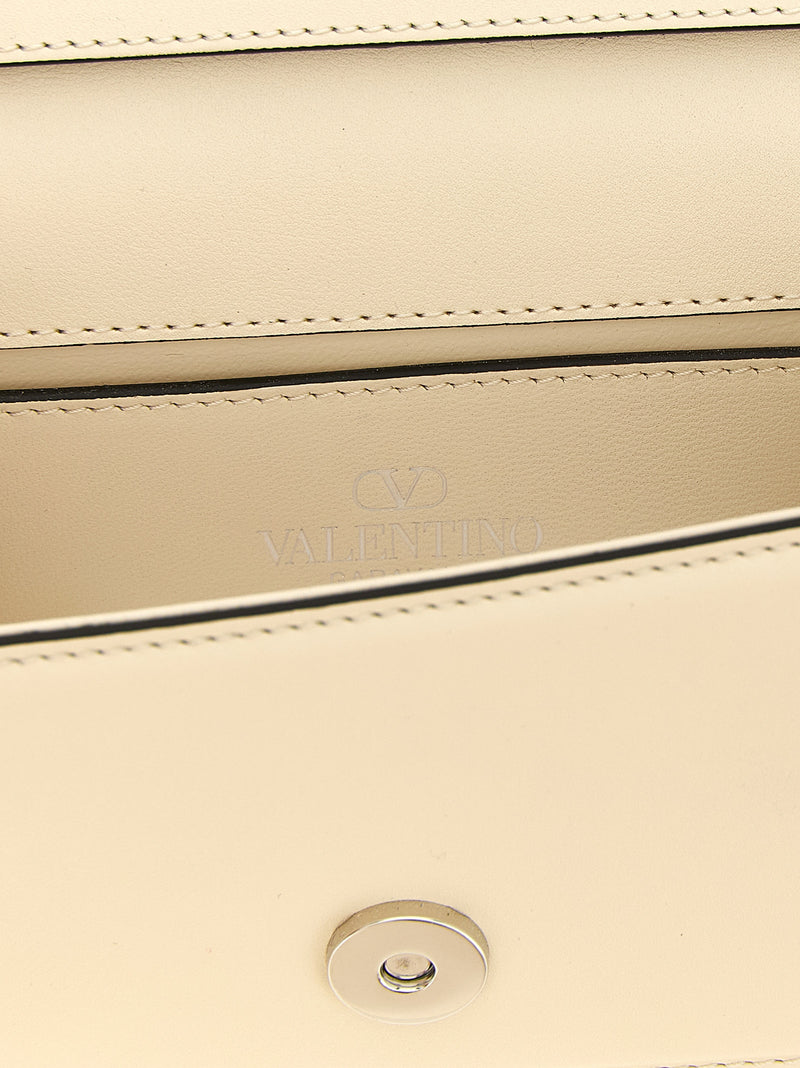 Sac bandoulière Valentino Garavani en cuir de veau blanc