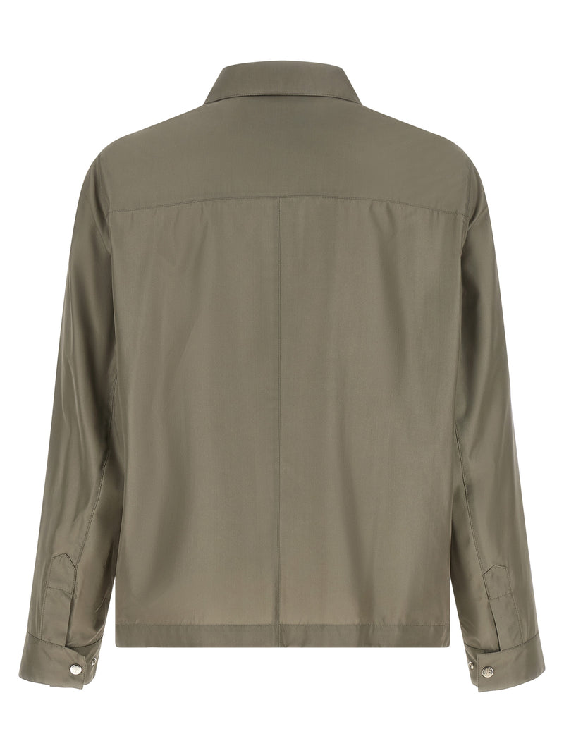 Brunello Cucinelli Bicolor Silk Full-Length Jacket