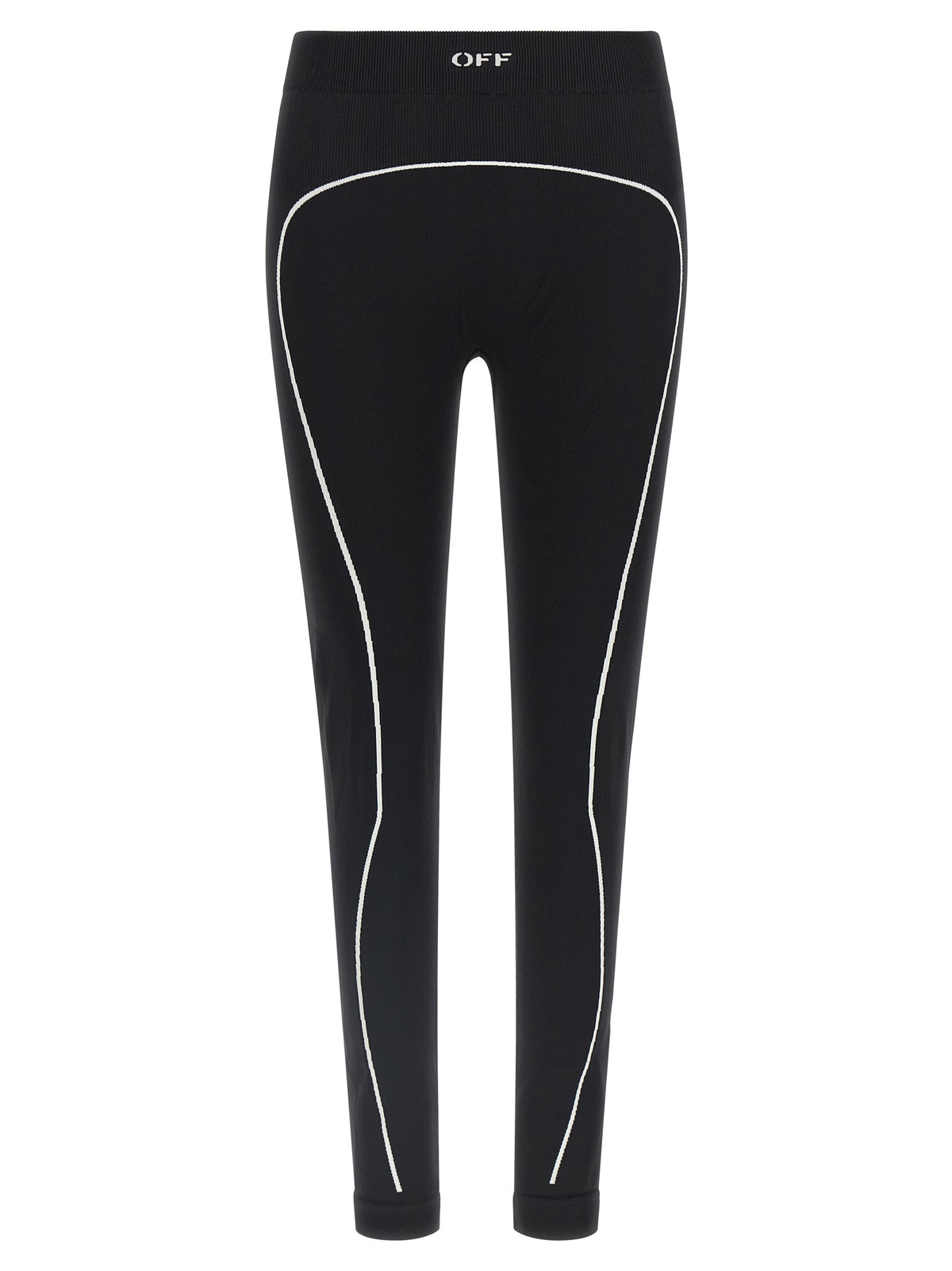 Legging Off-White noir en polyamide