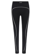 Legging Off-White noir en polyamide