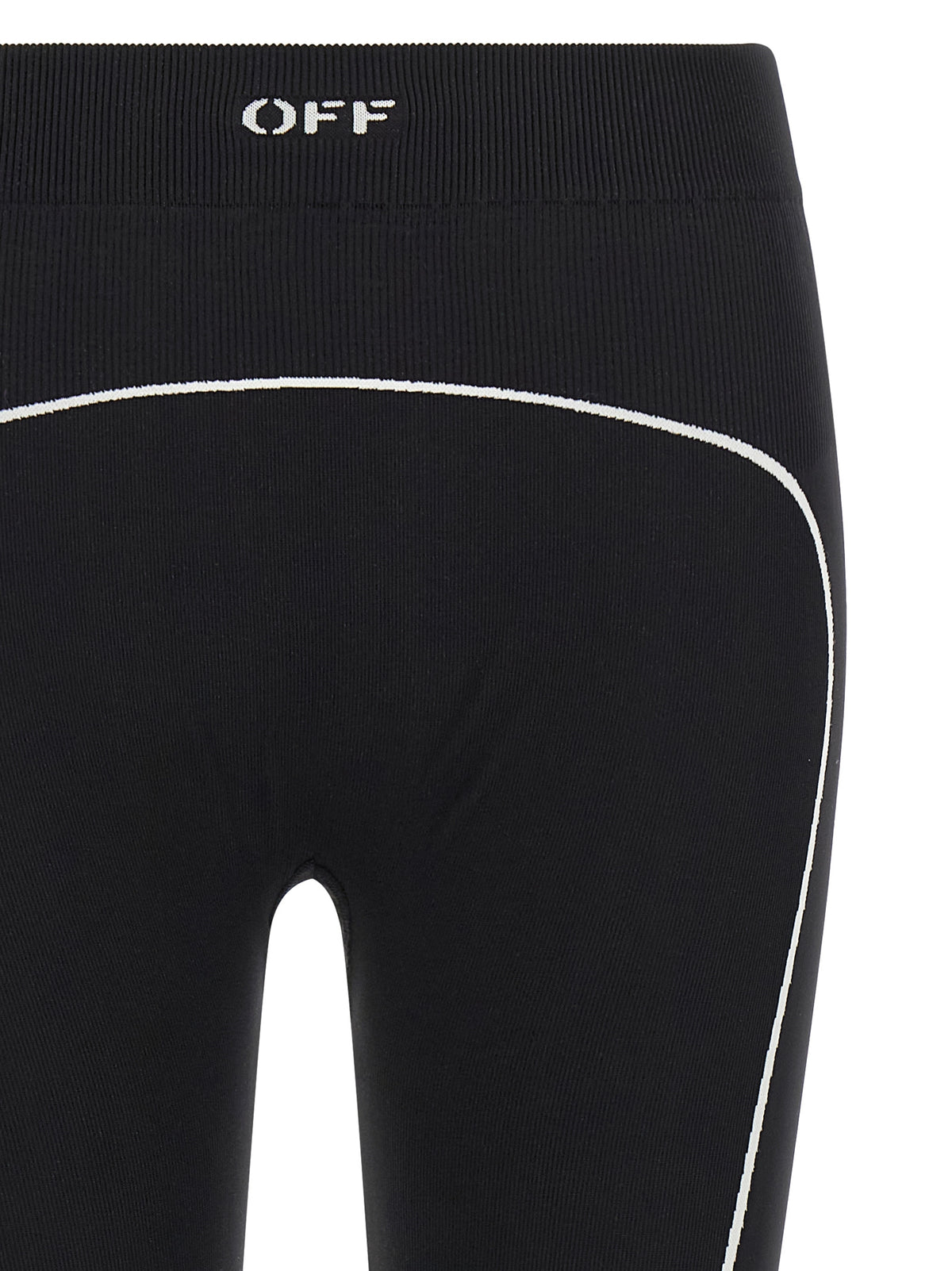 Legging Off-White noir en polyamide