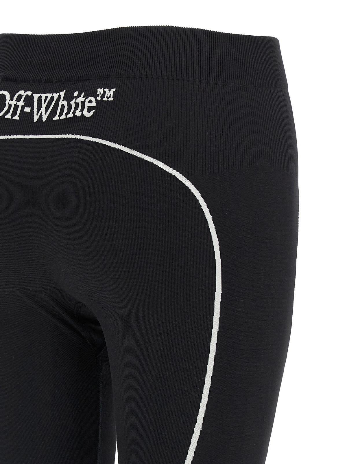 Legging Off-White noir en polyamide