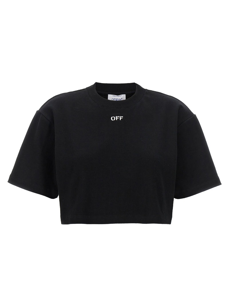 Off-White Black Cotton T-Shirt