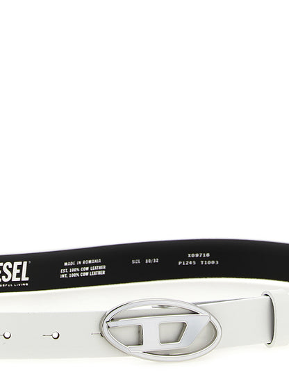 Diesel White Leather Regular Belt