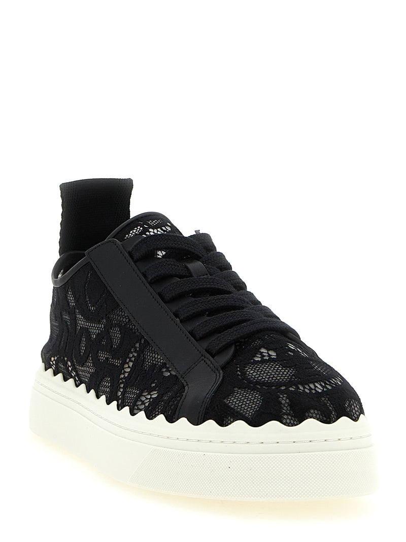 Baskets basses Chloé en polyamide noir