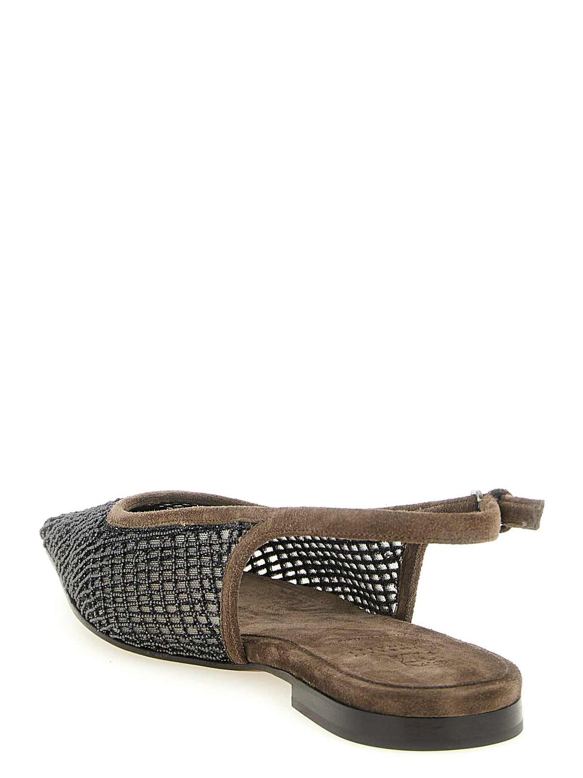 Ballerines Brunello Cucinelli en cuir de veau marron