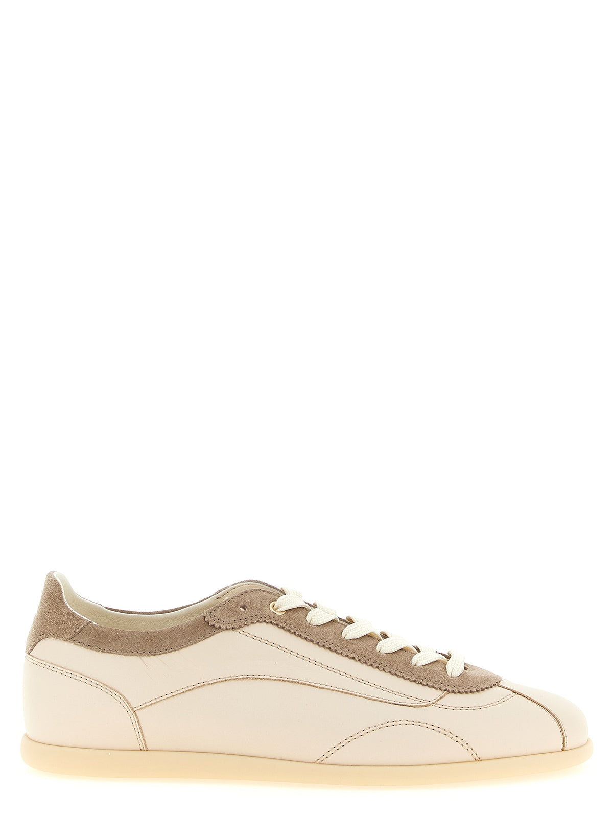 Baskets basses Brunello Cucinelli en cuir de veau beige