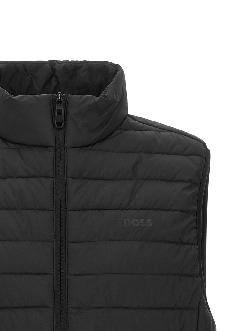 Veste sans manches en polyester noir Hugo Boss