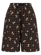 Short ample en coton biologique marron Ganni
