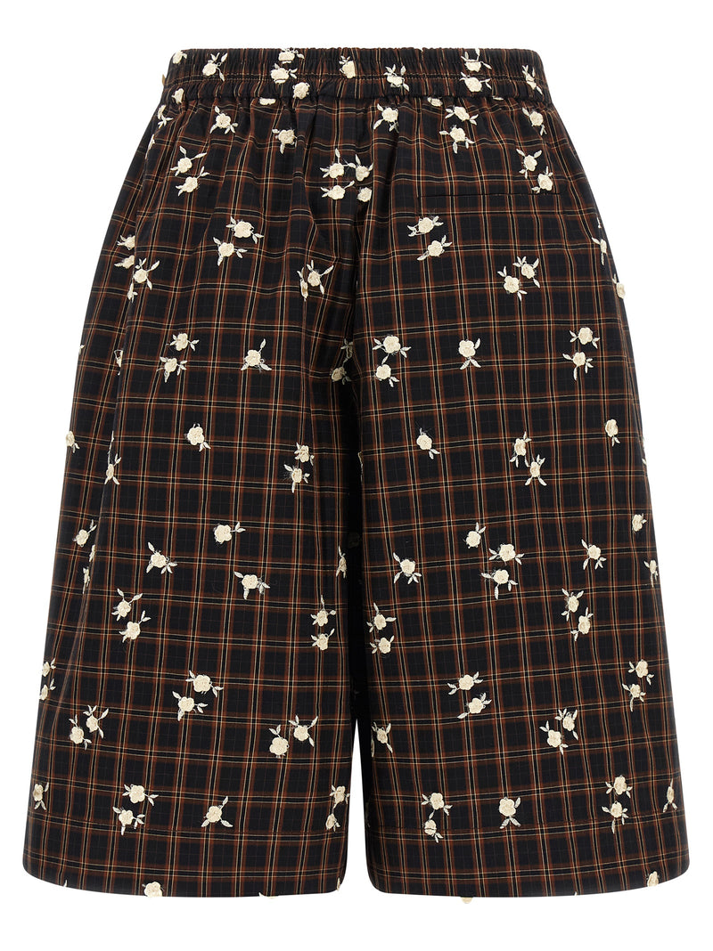 Ganni Brown Organic Cotton Bermuda Shorts