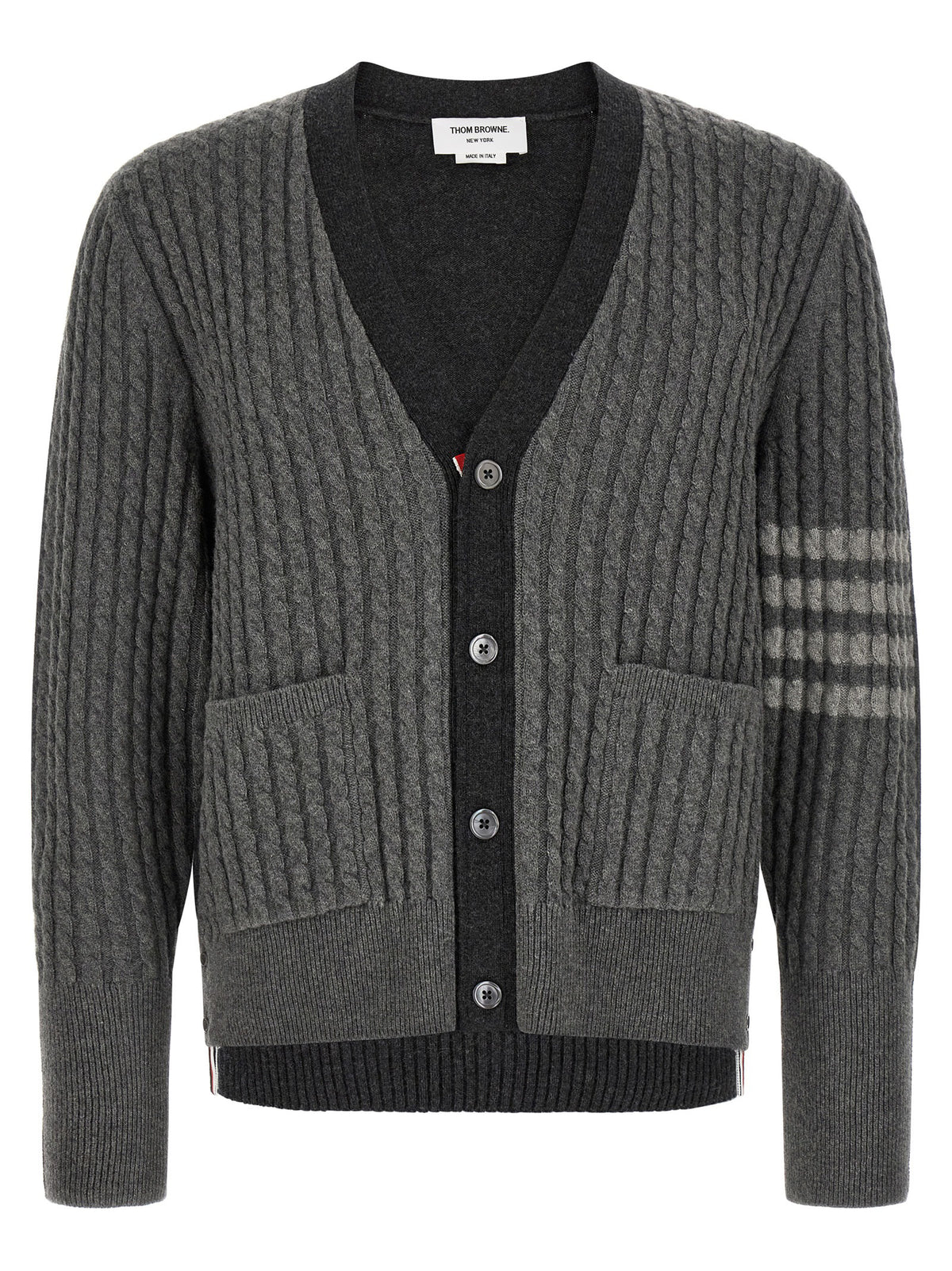 Thom Browne Gray Virgin Wool Cardigan