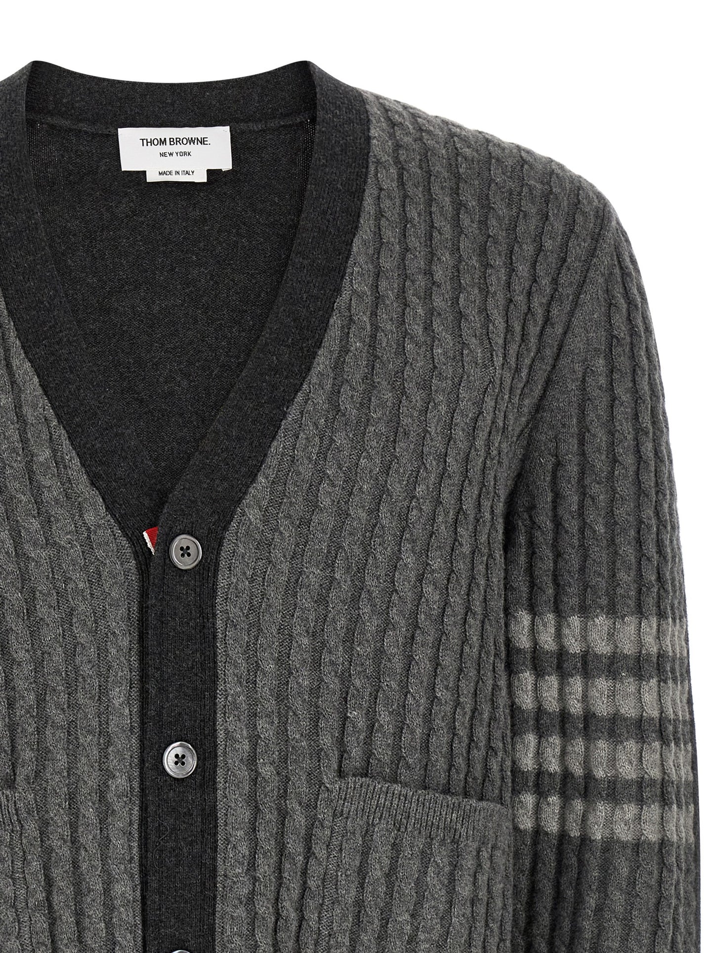 Thom Browne Gray Virgin Wool Cardigan