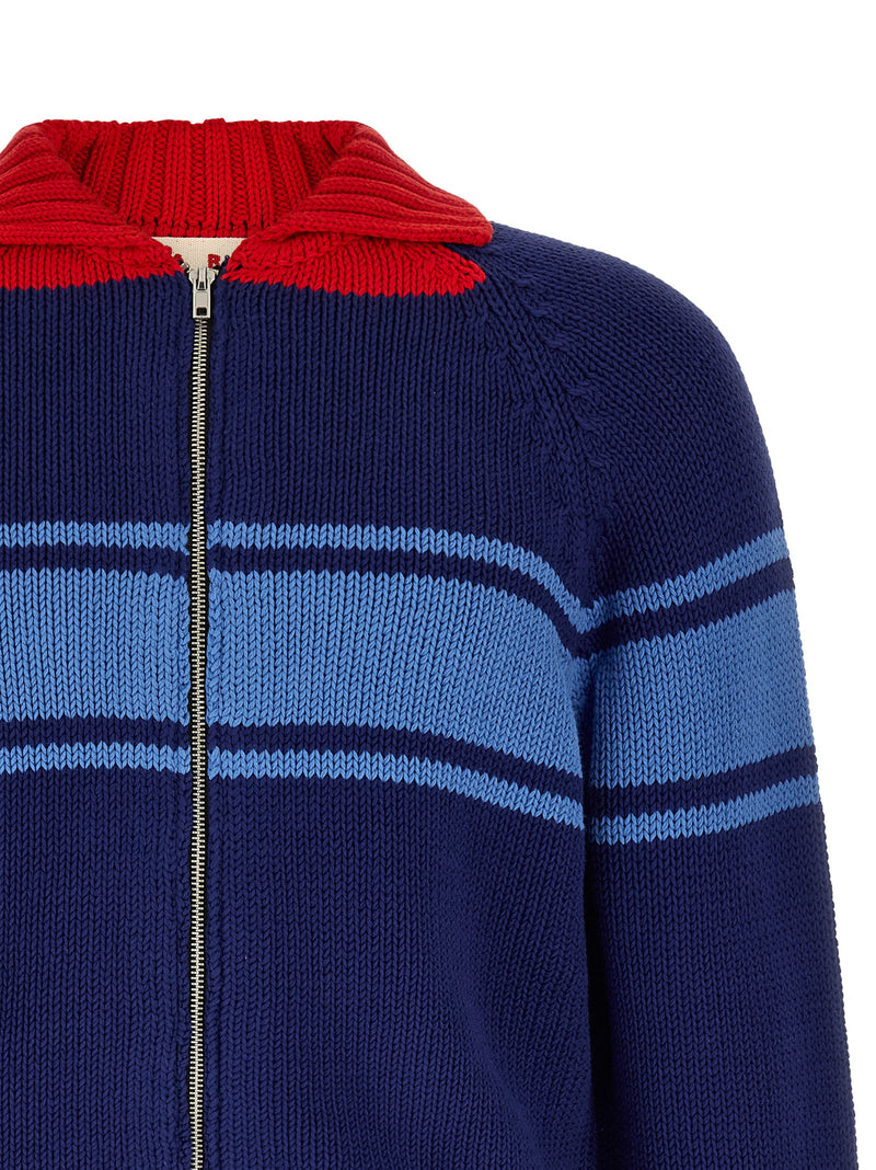 Cardigan en coton bleu Marni