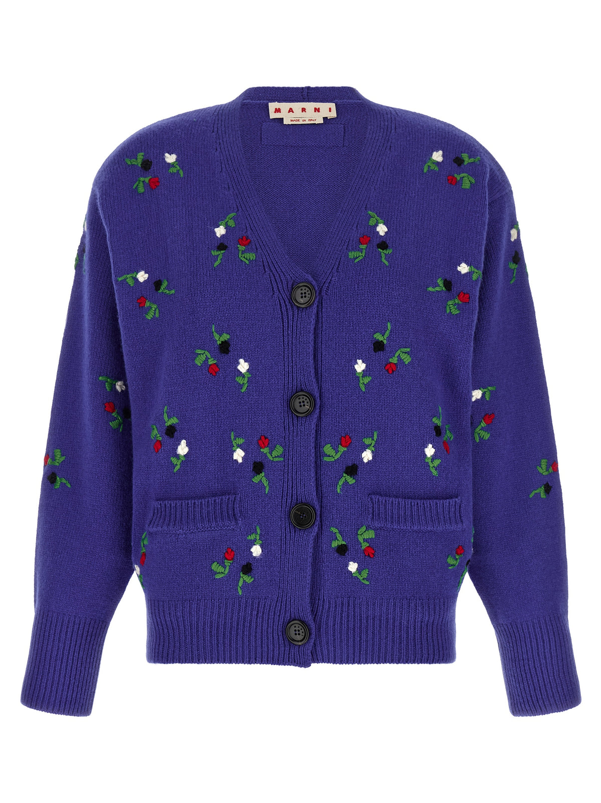 Marni Blue Virgin Wool Cardigan