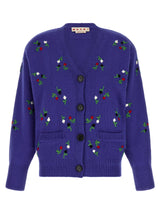 Marni Blue Virgin Wool Cardigan
