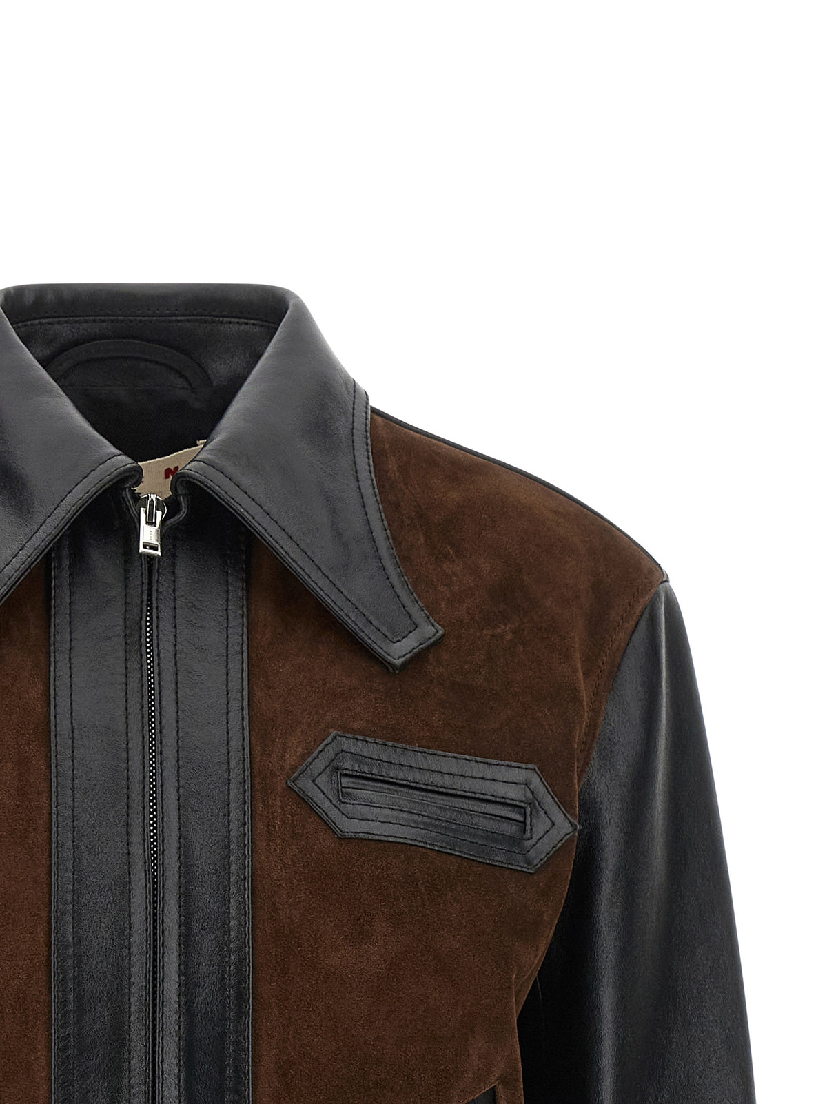 Marni Black Calfskin Leather Jacket