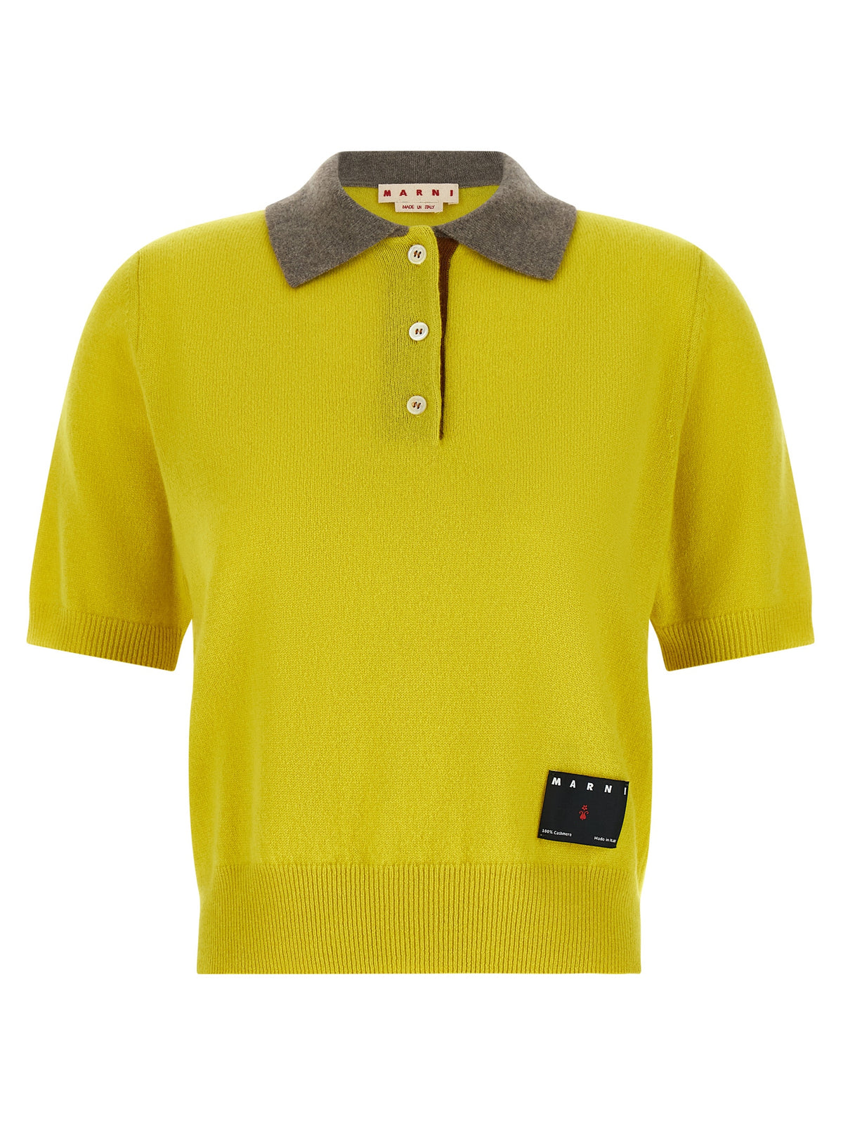 Polo bicolore en cachemire Marni