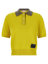Polo bicolore en cachemire Marni