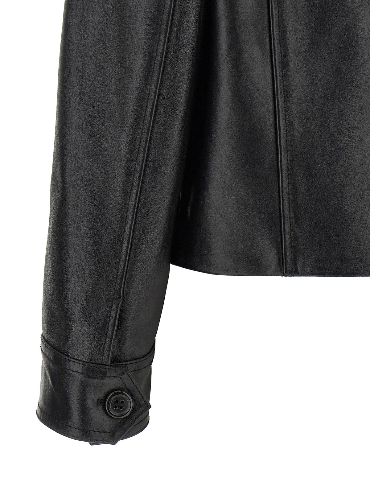 Marni Black Calfskin Leather Jacket