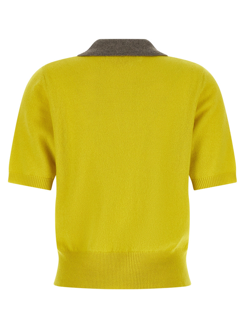 Marni Bicolor Cashmere Polo Shirt