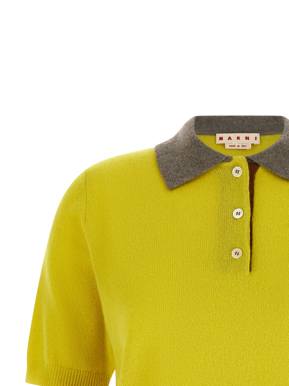 Polo bicolore en cachemire Marni