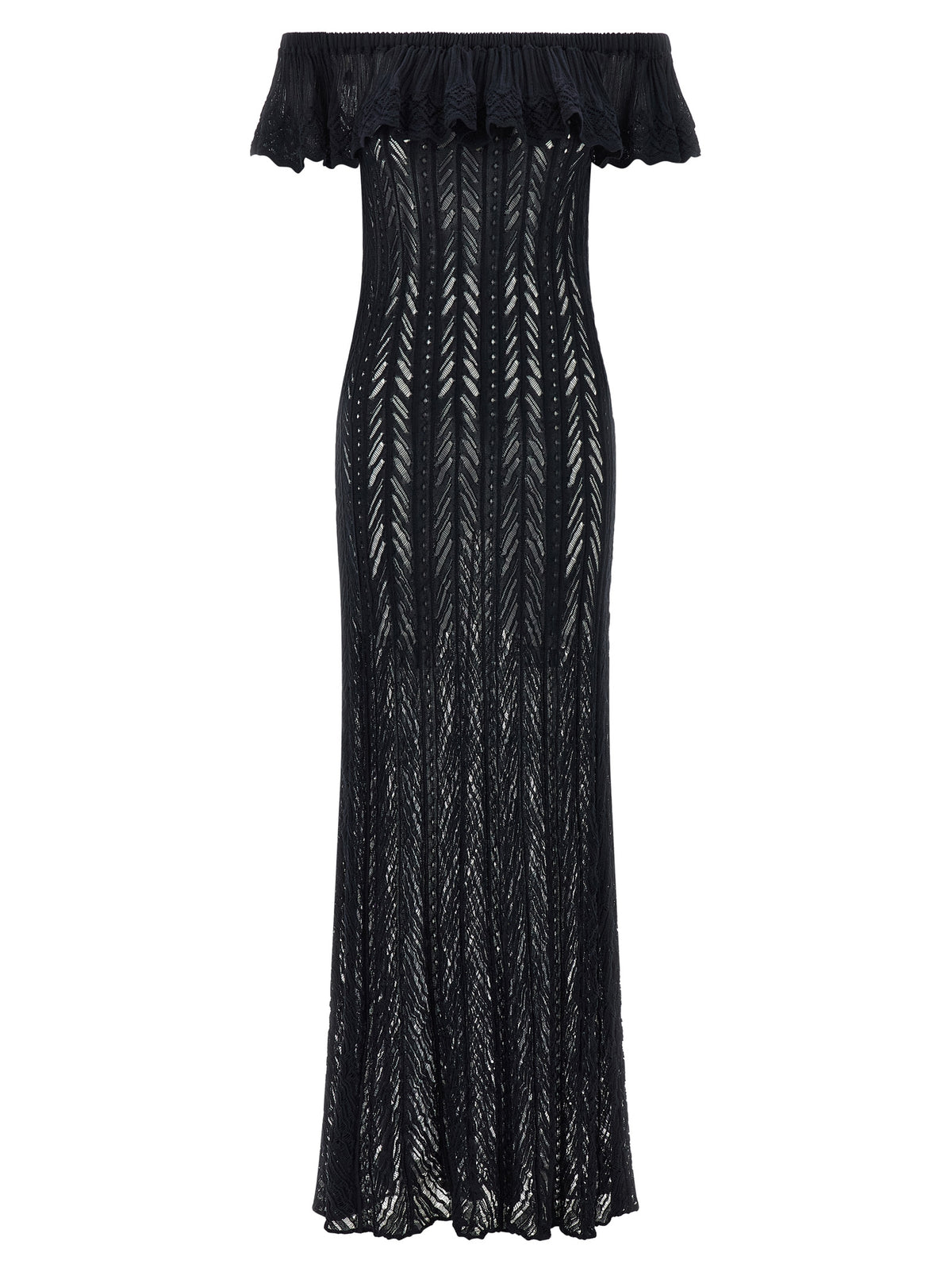 Robe longue en coton bleu ANTONINO VALENTI
