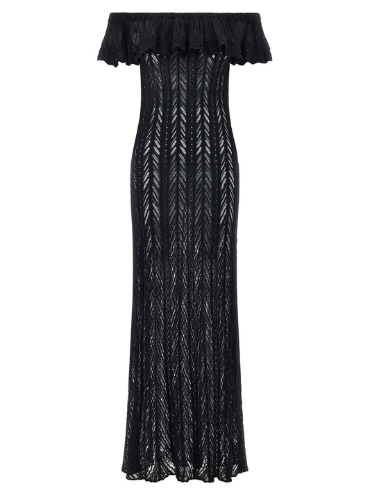 Robe longue en coton bleu ANTONINO VALENTI