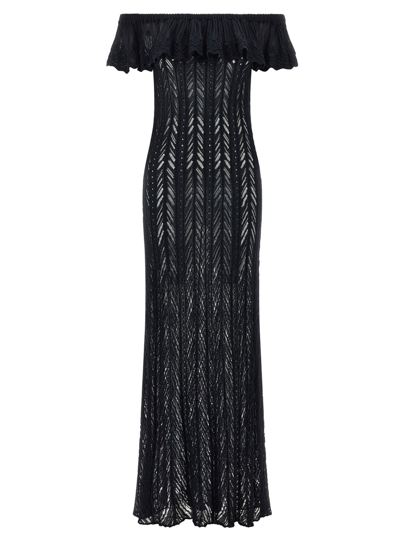 Robe longue en coton bleu ANTONINO VALENTI